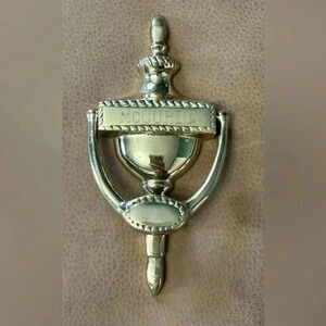 Vintage Solid Brass Door Knocker With McCurdy Name Engraved